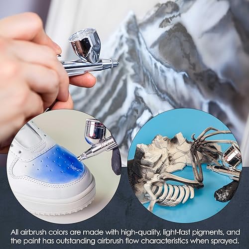 Miniatura 6 de US Art Supply Chartruese - Pintura acrílica transparente para aerógrafo 8 onzas