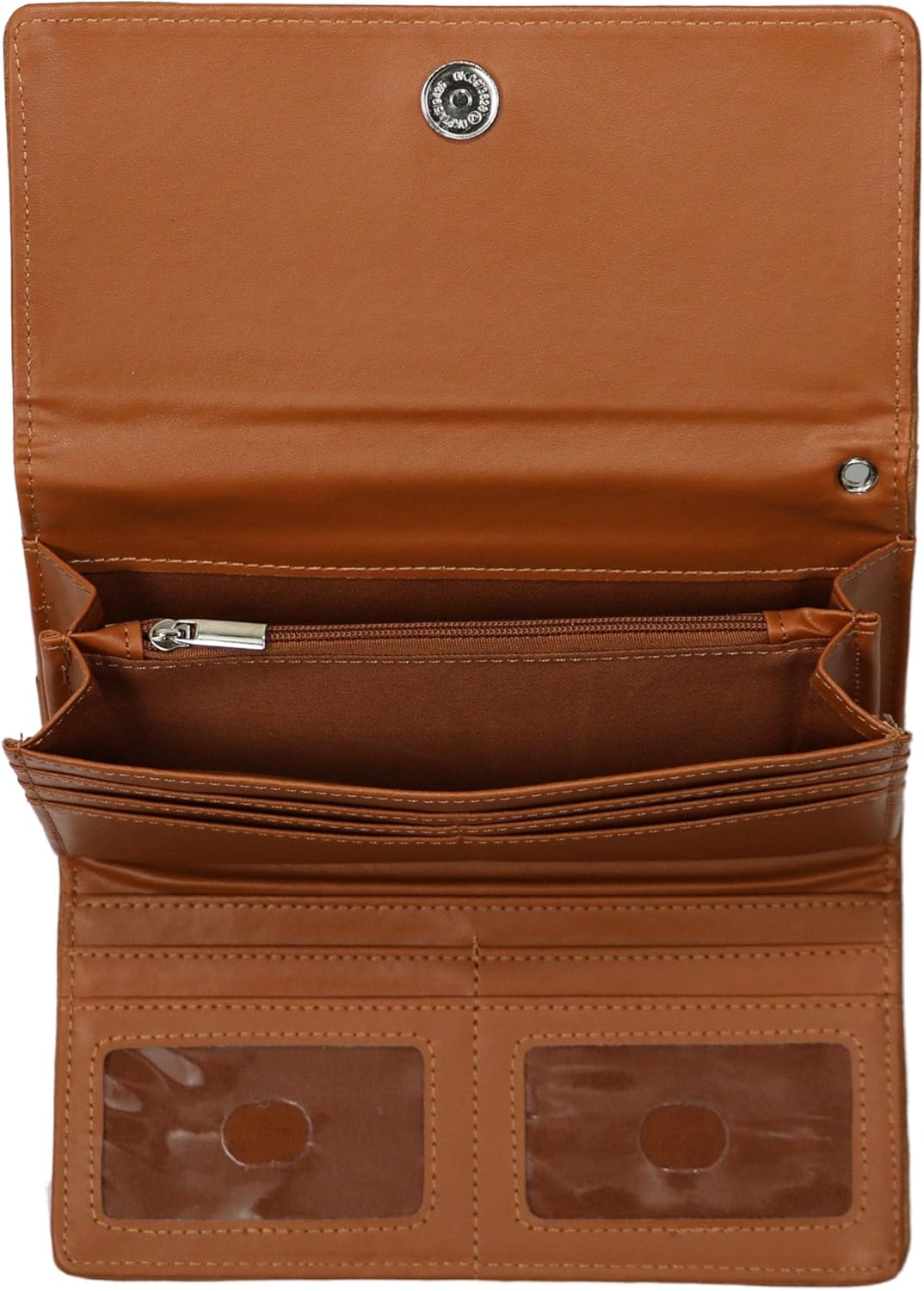 Lady Conceal Women's rfid Blocking Tri-fold Clutch Wallet for Ladies (Cinnamon)