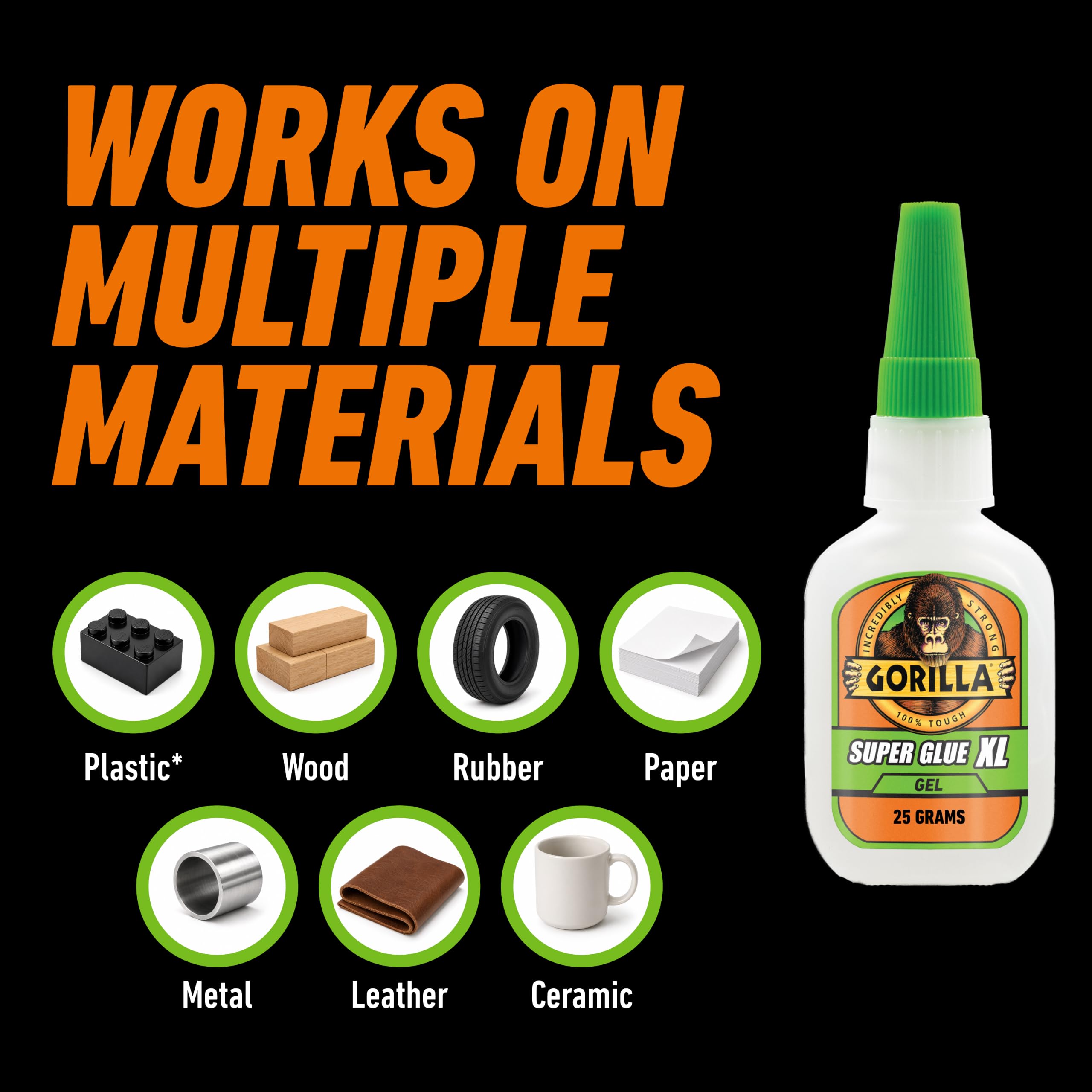 Gorilla Super Glue Gel XL - Fast Setting! -6 Gorilla Super Glue Gel XL - Fast Setting! -6