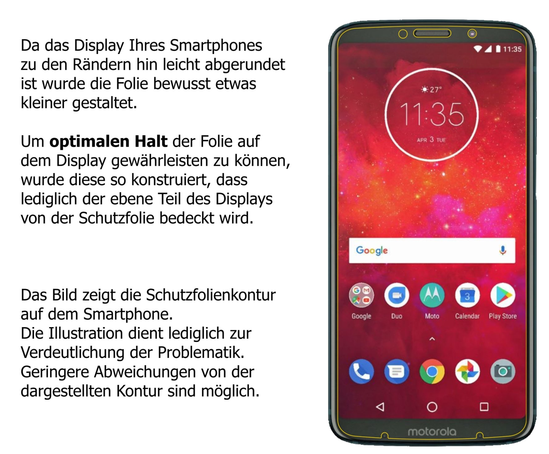 6x Pellicola per Motorola One Power Protettiva Protezione Cristallo