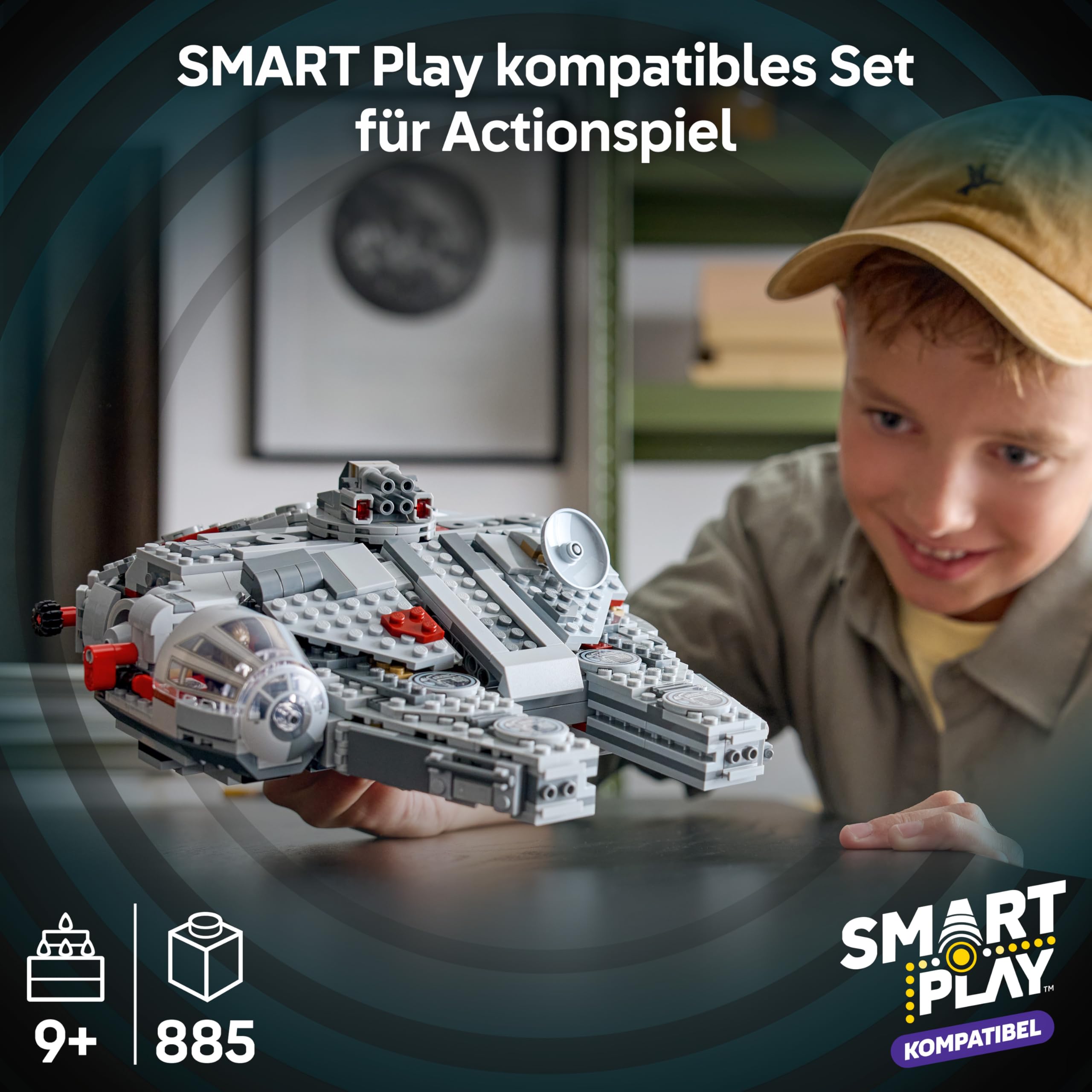 LEGO Star Wars 75426 SMART Play: Millennium Falke Modell - Kompatibles Interaktives Spielzeug inkl. 4 SMART Tags und 4 Minifiguren - Geschenkidee für Jungen und Mädchen ab 9 Jahren und erwachsene Fans