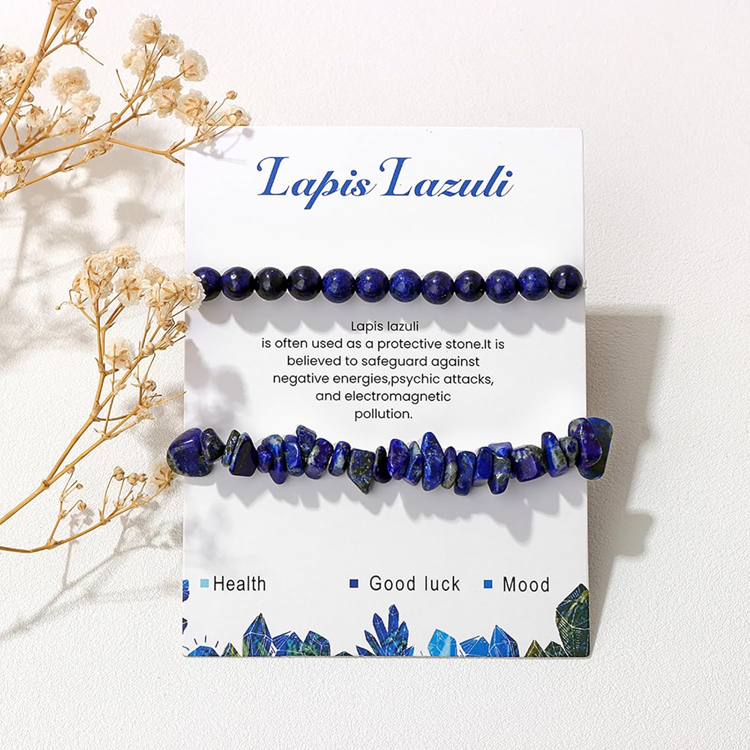 Healing Crystal Bracelets for Women 2 PCS 6mm Natural Stone Bracelet Stretch Crystal Beaded Bracelets Handmade Gemstone Bracelet Jewelry Gifts Christmas Gifts for Women Girls - Image 5