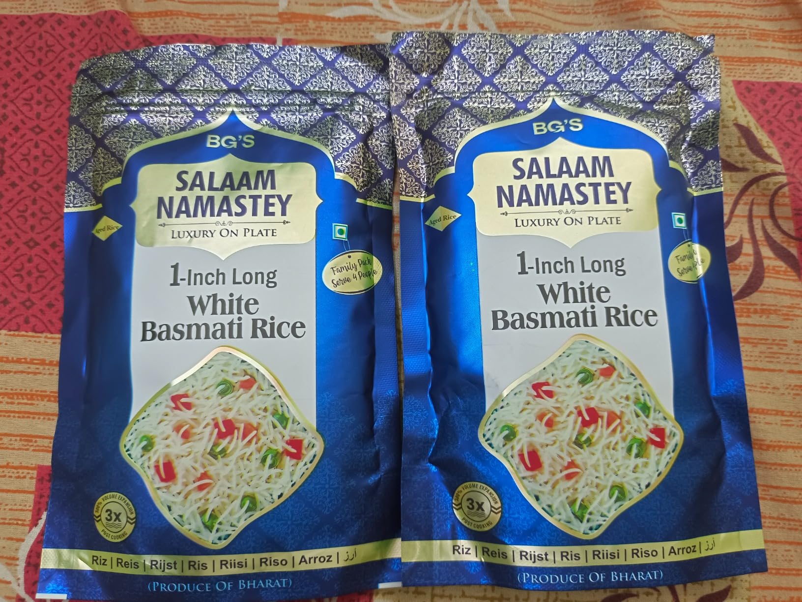 SALAAM NAMASTEY 1 Inch Long Basmati rice, 5kg x 4, 90-100 Serving per ...