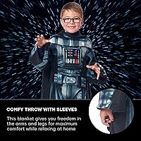 Vista 4 de NORTHWEST Star Wars - Manta cómoda para jóvenes con mangas, 48 x 71 pulgadas, Being Vader