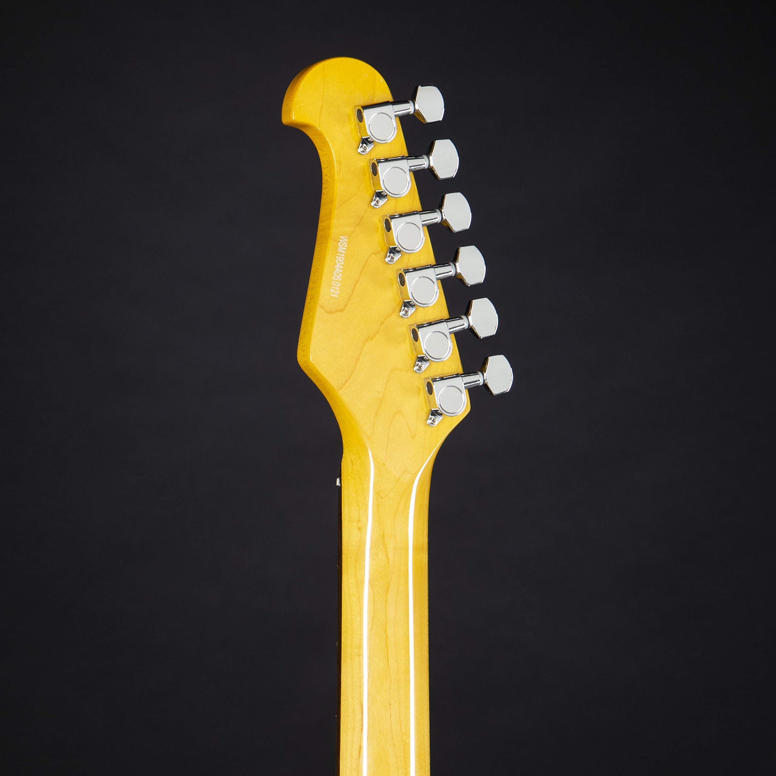 J & D E-Gitarre im ST-Stil mit Erle-Korpus, Ahorn-Hals, Keramik Single Coil, Red, Vintage Style