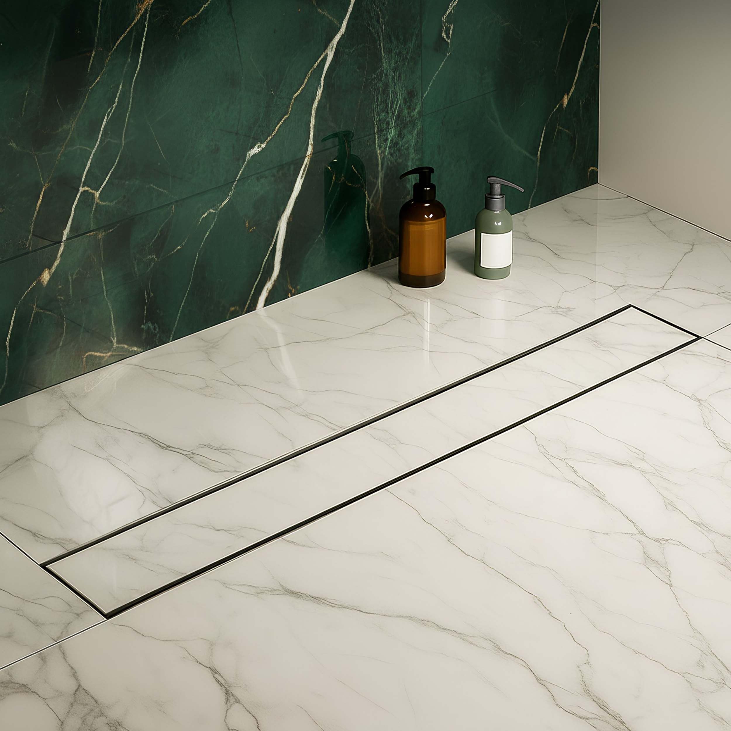 LIPKA Rectangular Tile Insert Shower Drain Channel | 18 x 3 Inches | Waste Water Floor Drain for 13mm Tile | 304 Stainless Steel | Invisible Shower Drainer Channel | Anti Cockroach Trap and Side Hole — Amazon image 12