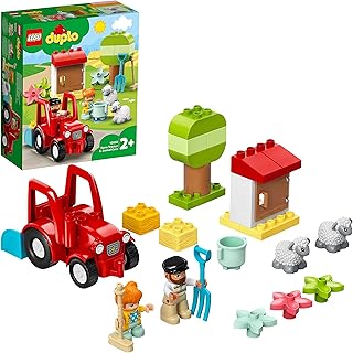 LEGO Duplo Town Çiftlik Traktörü Ve Hayvan Bakımı 10950 Küçük Çocuklar İçin Oyuncak Traktör Ve 2 Koyun içeren Yaratıcı Bir Oyun Seti (27 Parça)