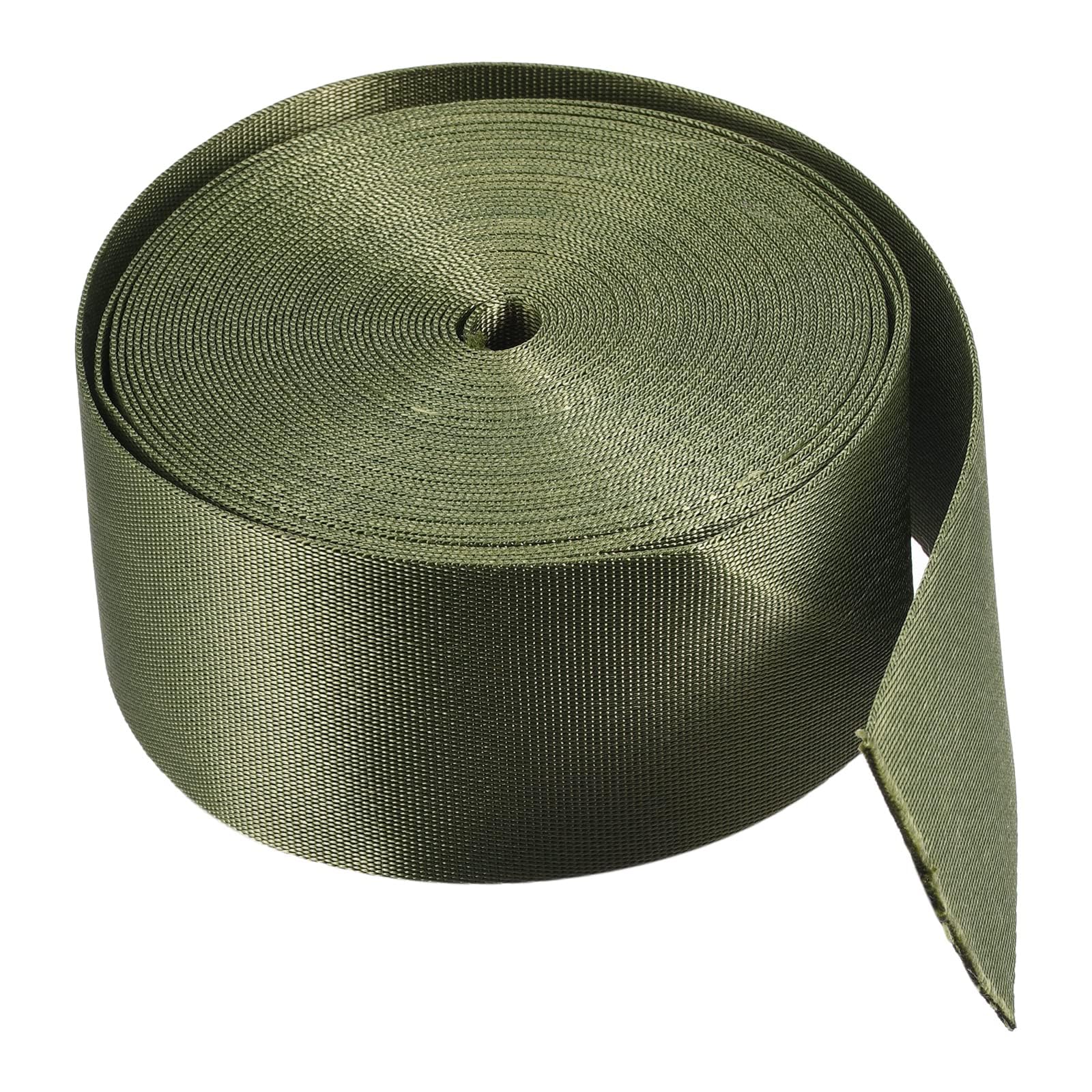 MACHSWON Nylon Webbing Strap 2 inch Army Green Flat Nylon Webbing Straps 5cm 10 Yards Durable Nylon Strap for Backpack,Cargo Strap,Luggage-rack,Pet Collars,Crafts