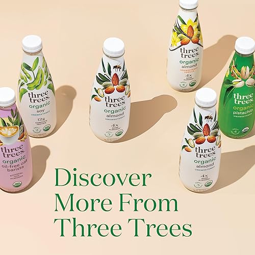 Miniatura 6 de THREE TREES Leche de almendra orgánica de vainilla sin azúcar, 28 FZ