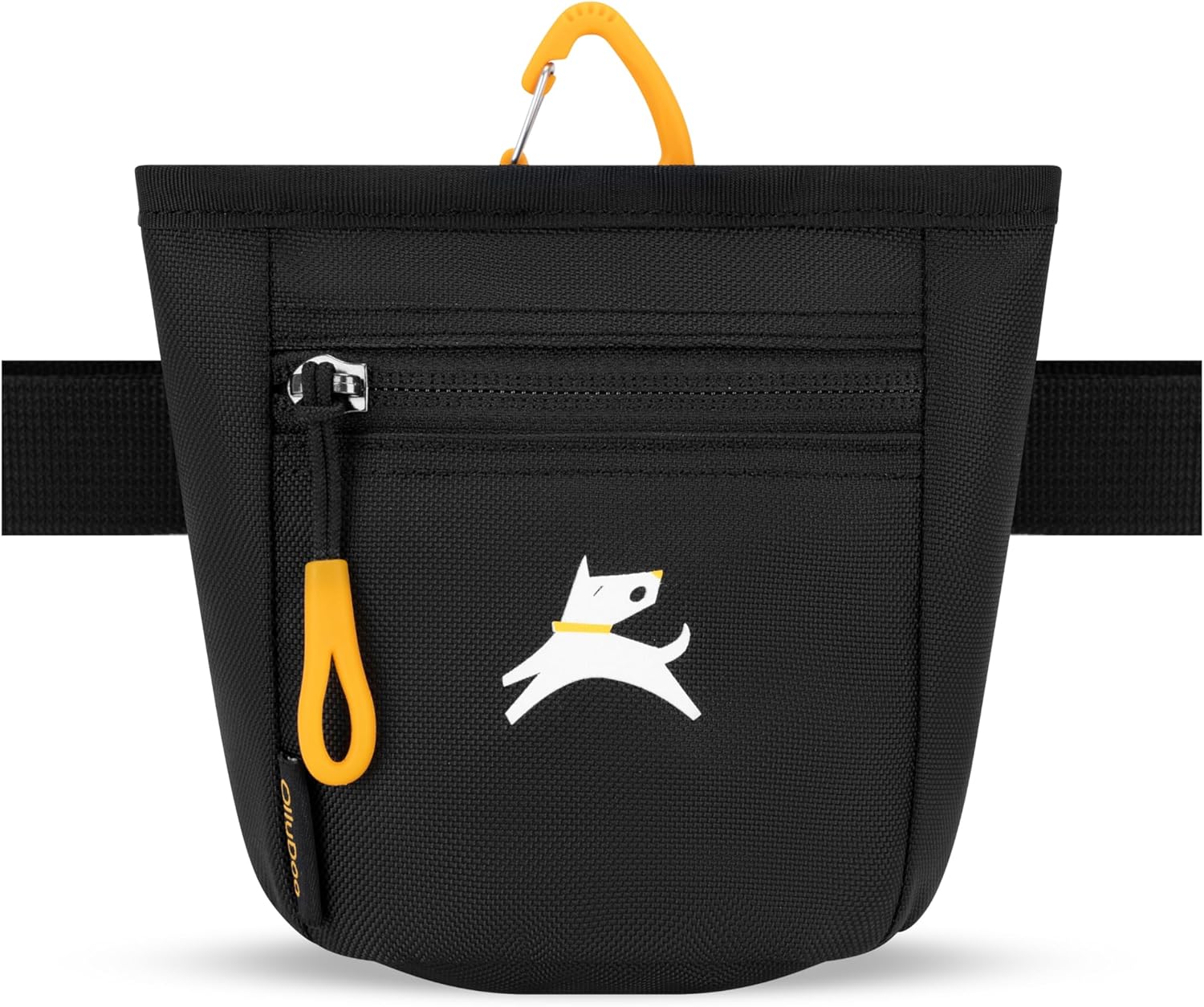 OllyDog Goodie Treat Bag, Dog Treat Pouch, Waist Belt Clip for Hands-Free Training, Magnetic Closure, Dog Training and Behavior Aids, Three Ways to Wear (Raven S’25)
