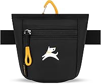 OllyDog Goodie Treat Bag: Eco-Friendly Dog Treat Pouch with Magnetic Closure, Hands-Free Waist Belt Clip for Training (Raven S'25)