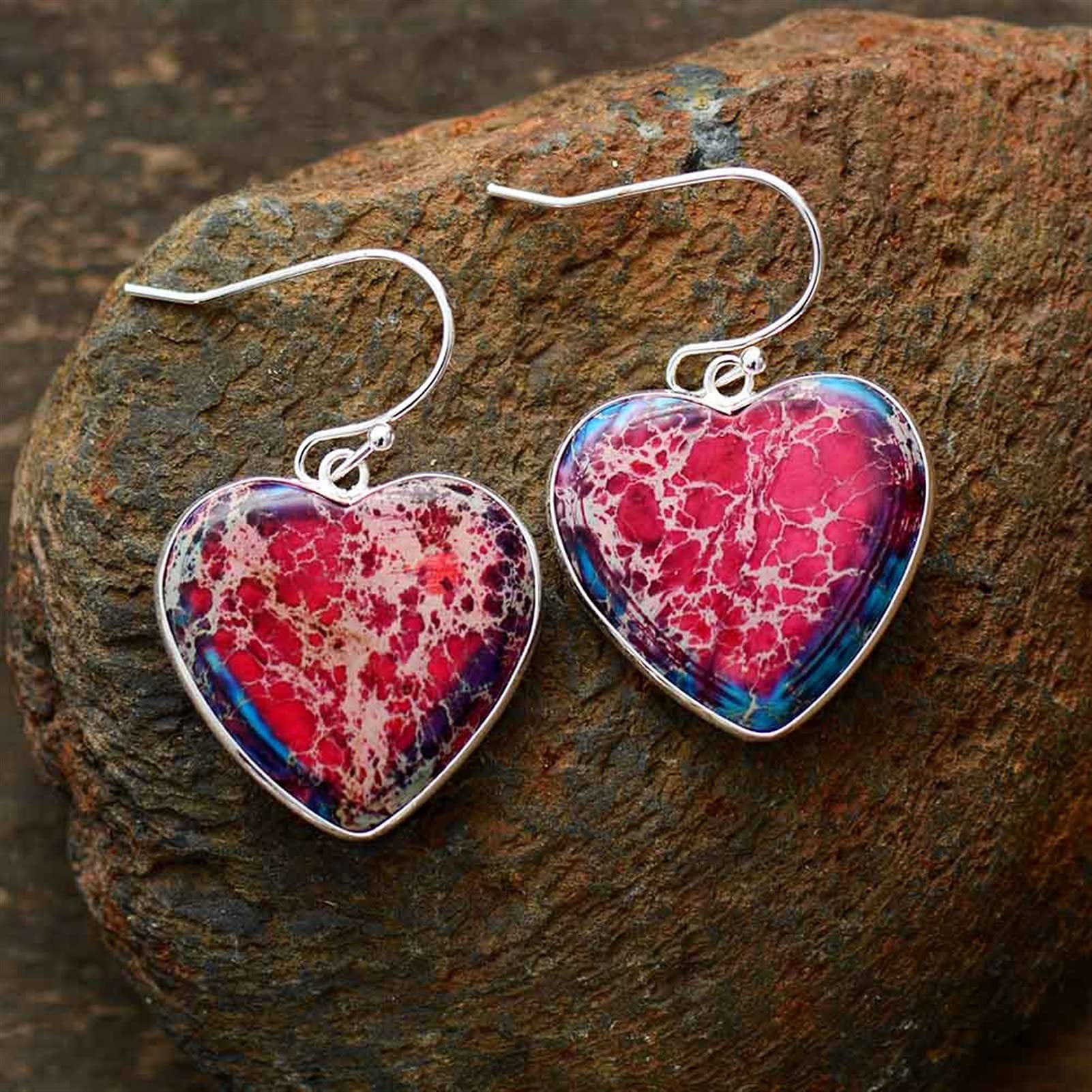 WXKAGF Orecchini da Donna a Forma di Cuore Orecchini Pendenti per Adolescenti Gioielli Bijoux