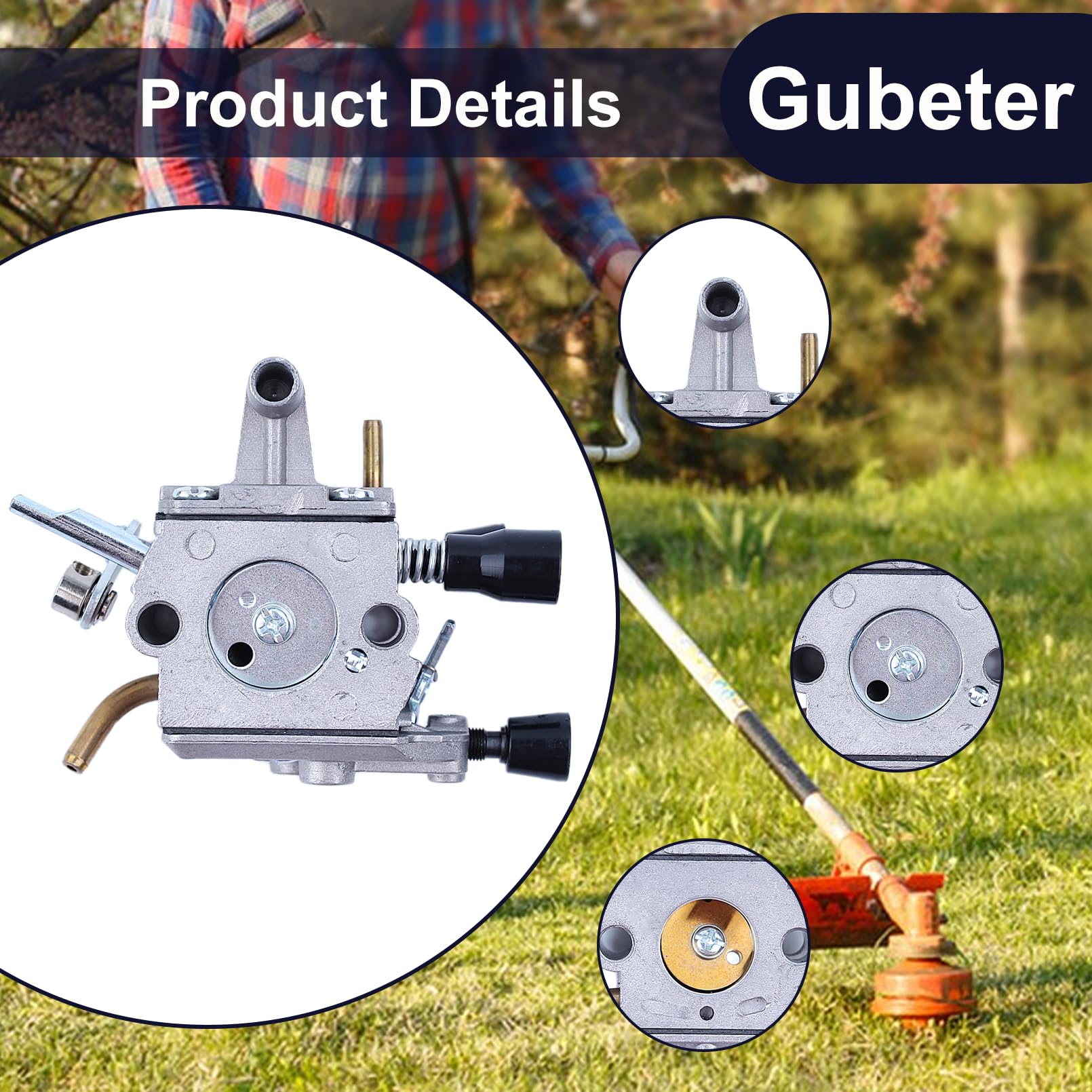 Carburatore Puleggia Rinculo Starter Kit, Per Stihl Fs120 Fs250 Fs200 Fs350 Fs300 Trimmer, Avviamento a strappo 4134 080 2101, Carburatore 4134 120 0603, Bobina di accensione 4134 120 0603