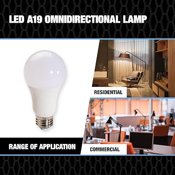 Topaz LED Light Bulb, A19, Omnidirectional, 15W, 3000K Dimmable
