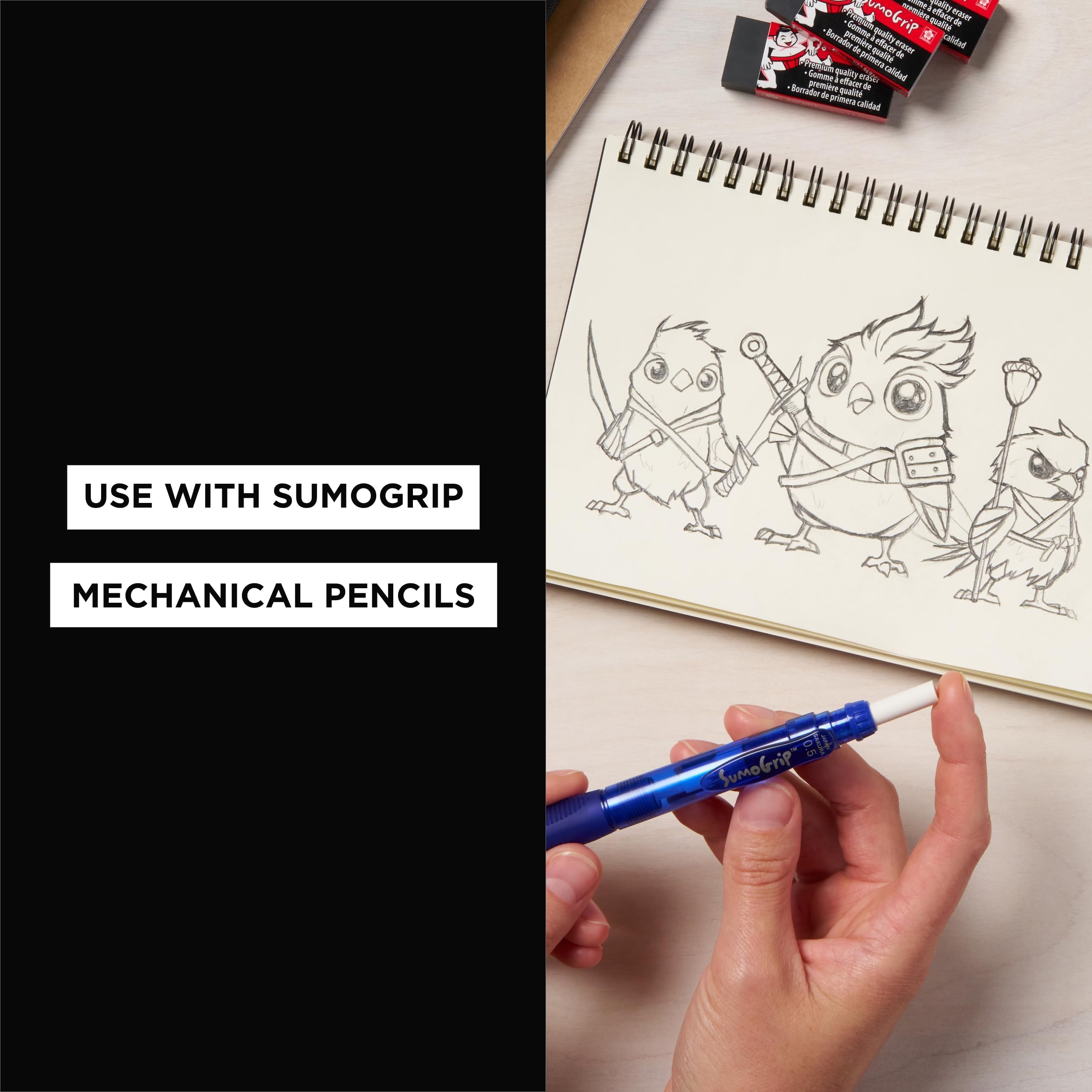 Amazon.com: SAKURA 50250 SumoGrip Mechanical Pencil Eraser Refill