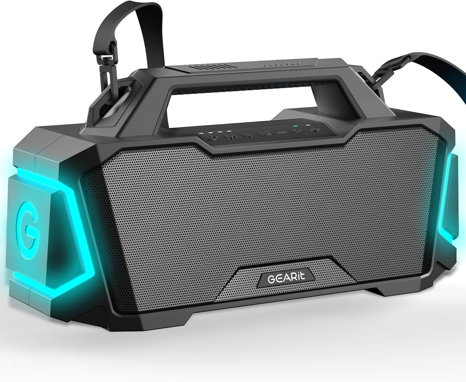 GEARit Portable Bluetooth Speaker Wireless w/ 120W Loud Audio Output – IPX6 Water-Resistant Speakers – 5.3 Bluetooth, AUX, TWS, MicroSD, EQ and Power Bank – Perfect for Gift/Home/Outdoor/Party GEARit Portable Bluetooth Speaker Wireless w/ 120W Loud Audio Output – IPX6 Water-Resistant Speakers – 5.3 Bluetooth, AUX, TWS, MicroSD, EQ and Power Bank – Perfect for Gift/Home/Outdoor/Party
