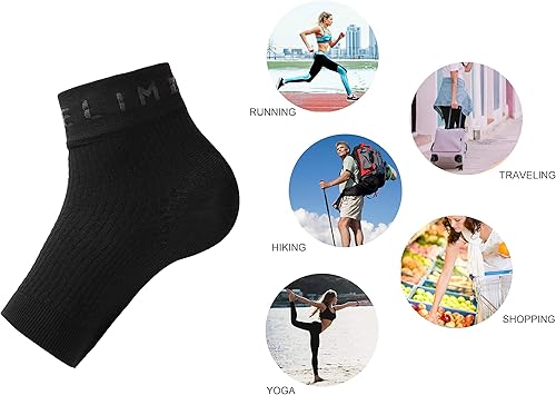 Miniatura 5 de BUBBLELIME Tobillera para mujeres y hombres, de compresión, soporte de arco, para fascitis plantar, calcetines para alivio del dolor y recuperación