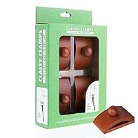 Vista 5 de Precision Quilting Tools Abrazaderas elegantes de madera para edredón - 4 clips grandes (Oscuro) y tornillos para colgar en la pared. ¡Cuélguelos