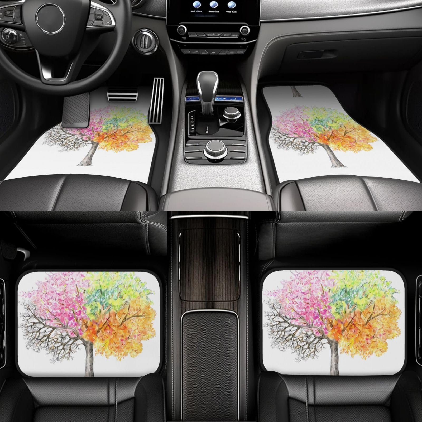 Lot de 4 tapis de sol en néoprène imperméable pour voiture