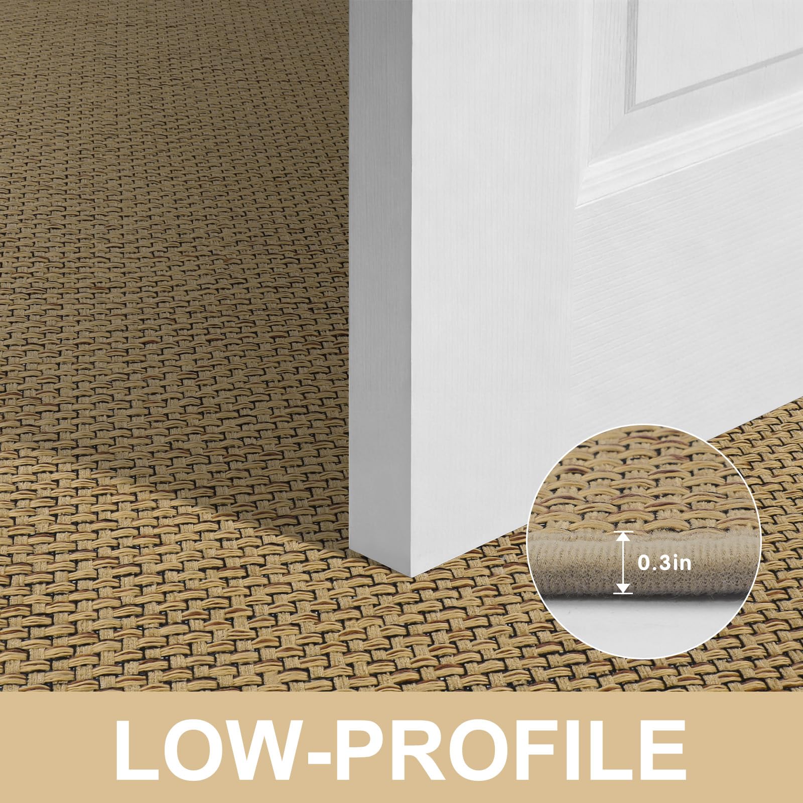 LEKEEPGO Tapis d'entrée 60 x 90 cm, antidérapant Paillasson Interieur Entree, Tapis Entree Interieur, Lavable, résistant Paillasson de Porte d'Entrée, Beige