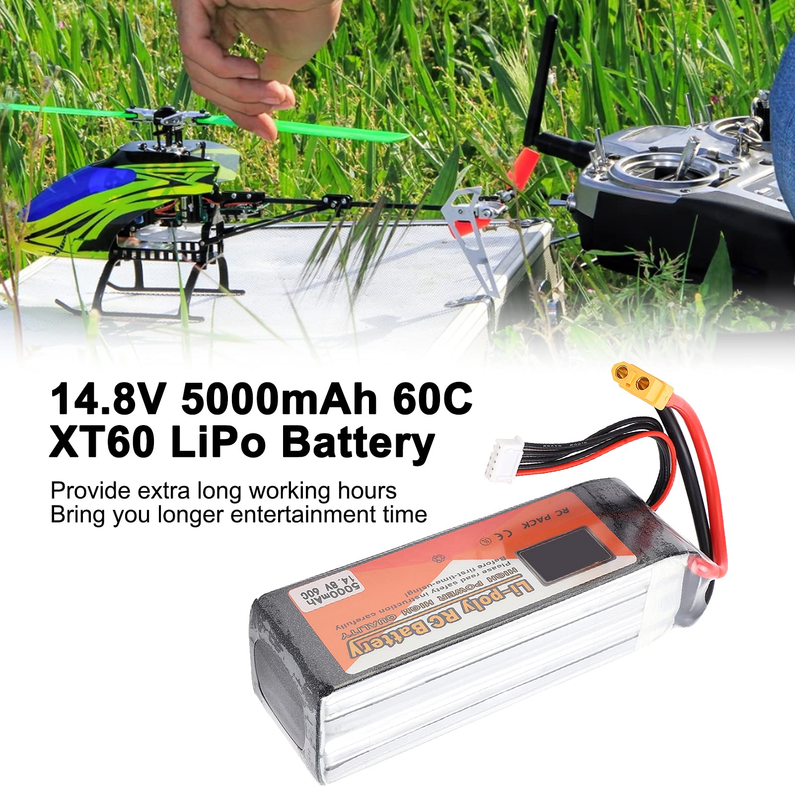 5000 MAh 4S Bateria Lipo 14,8 V XT60 Wtyczka RC Racing Drone Helikopter Samochód Łódź Bateria, Nadaje się do Zdalnie Sterowanych Dronów, Samochodów, Samolotów