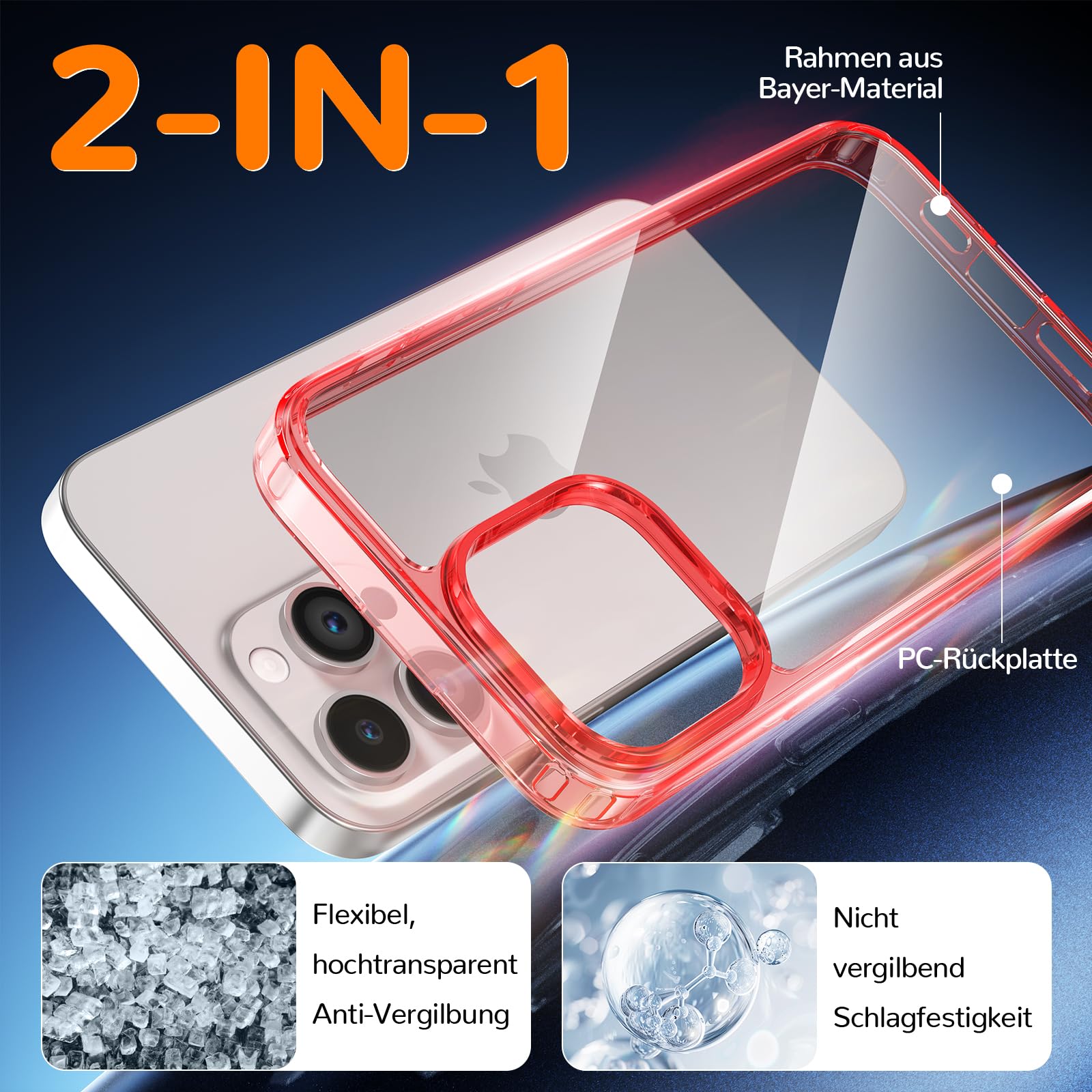 Clear Case for iPhone 15, Ultra Thin, Shockproof TPU Cover, Anti-Yellowing, Crystal Clear, Phone Case for Apple iPhone 15 - Clear — view 141