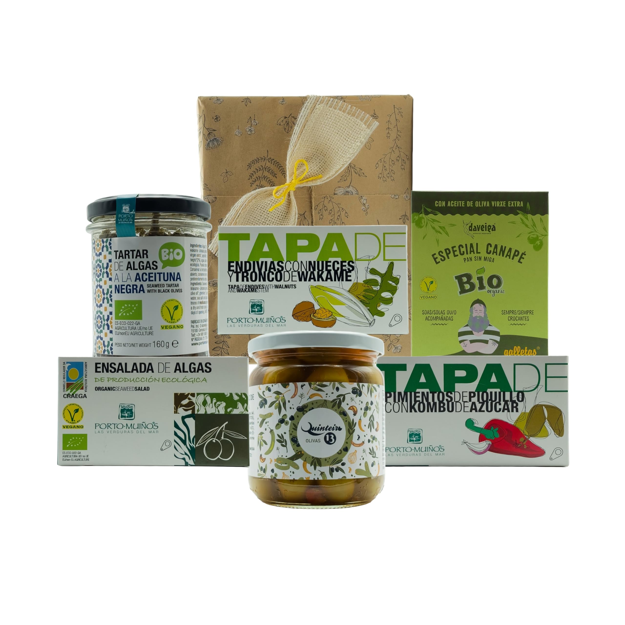Caja Vegana para Regalar Orballo de VinNatura con Conservas Vegetales