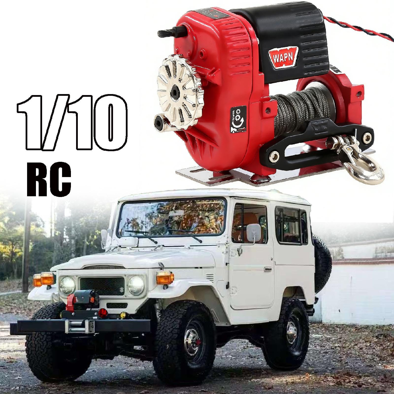Verricello di Ricambio per Crawler RC 1/10, Facile da Montare.
