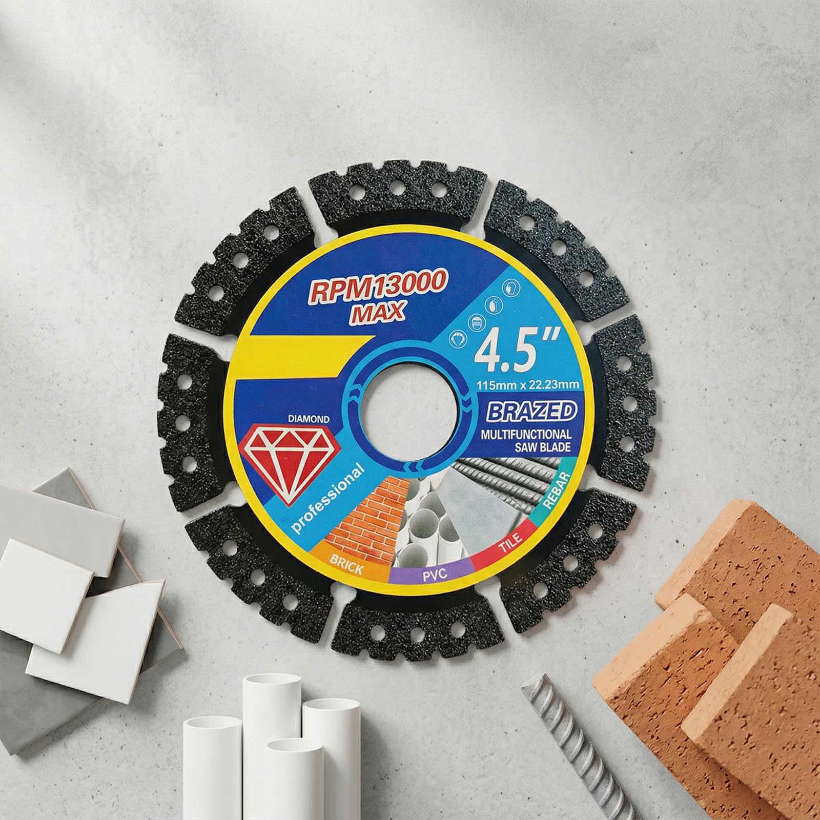 Tarcze diamentowe 4,5 cala, wytrzymałe do cięcia kamienia, metalu, plastiku, pakiet 3/5/10 szt.