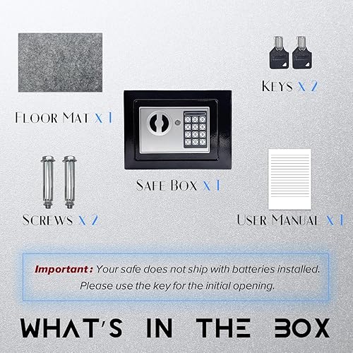 Miniatura 6 de Caja de seguridad pequeña para dinero, caja de seguridad ignífuga de 0.23 pies cúbicos para dormitorio, mini pistola a prueba de fuego para uso en