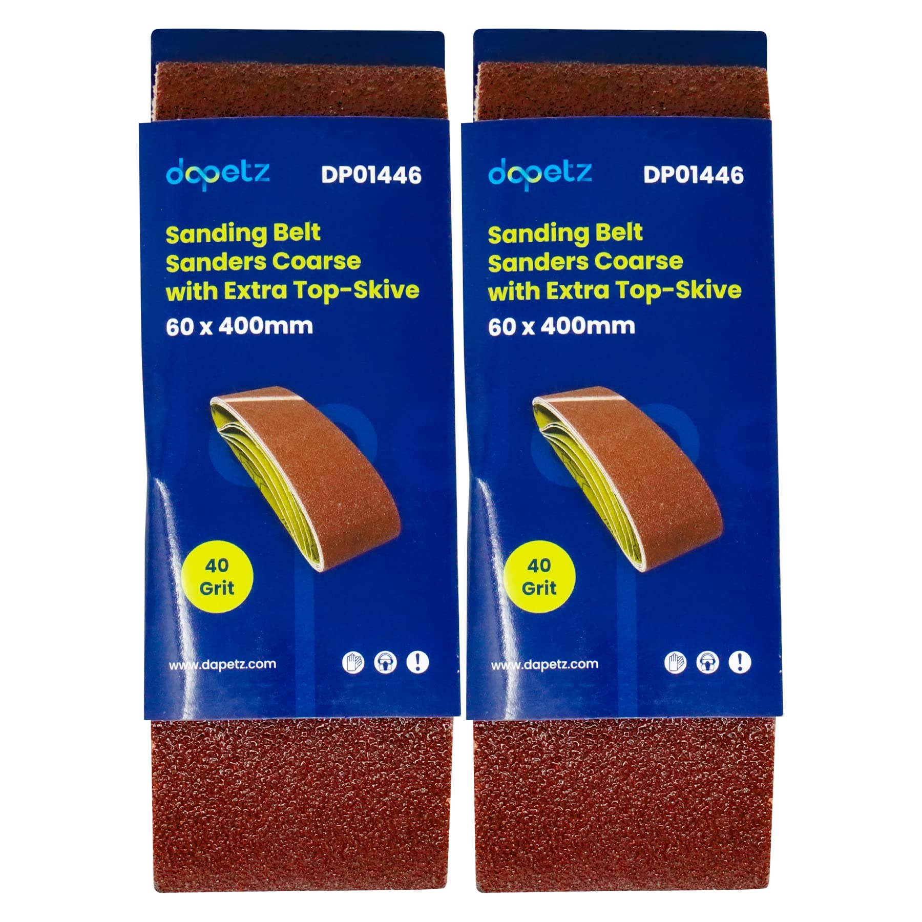 Dapetz ® 10Pcs Sanding Belts 40 Grits Aluminum Oxide Abrasive Fabric Sanding Belts 60 x 400mm Fit Bosch Sanders Grinding,Sharpening and Derusting