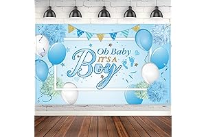Blulu Baby Shower Party Backdrop Decorations for Boys