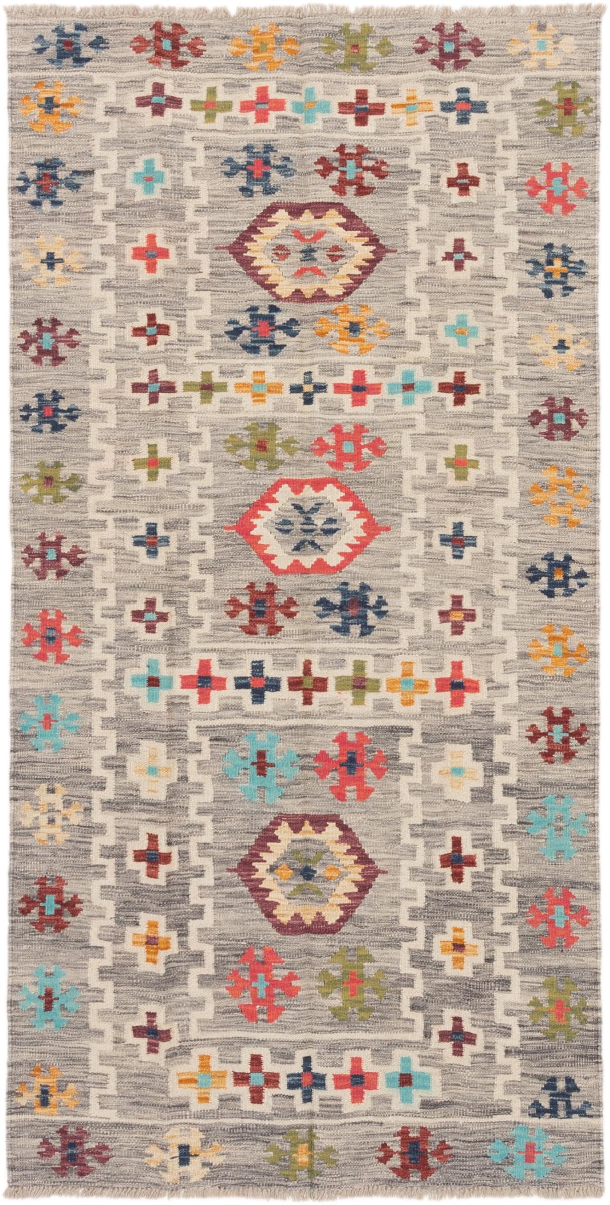 Tapis de course Kilim Afghan en pure laine pour sublimer votre couloir