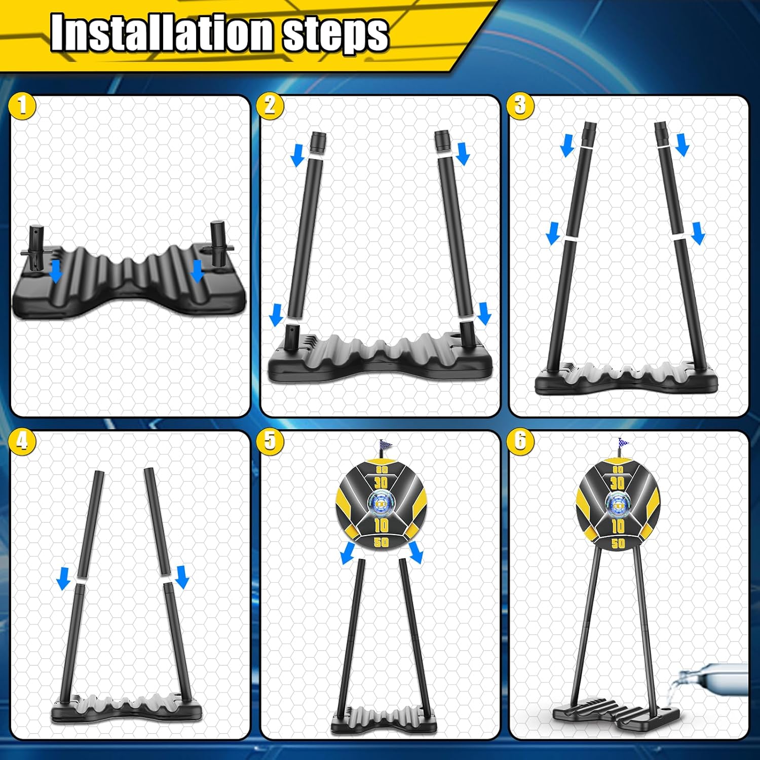 TIGTECGAME 2 Pack Bow and Arrow for Kids, LED Light Up Archery Set with 20 Suction Cup Arrows, 1 Standing Target with Flag Score, Indoor Outdoor Play Sport Toys Gifts for Kids, Boys & Girls Ages 3-12 image 8 of 9 B0F9PKLNXM