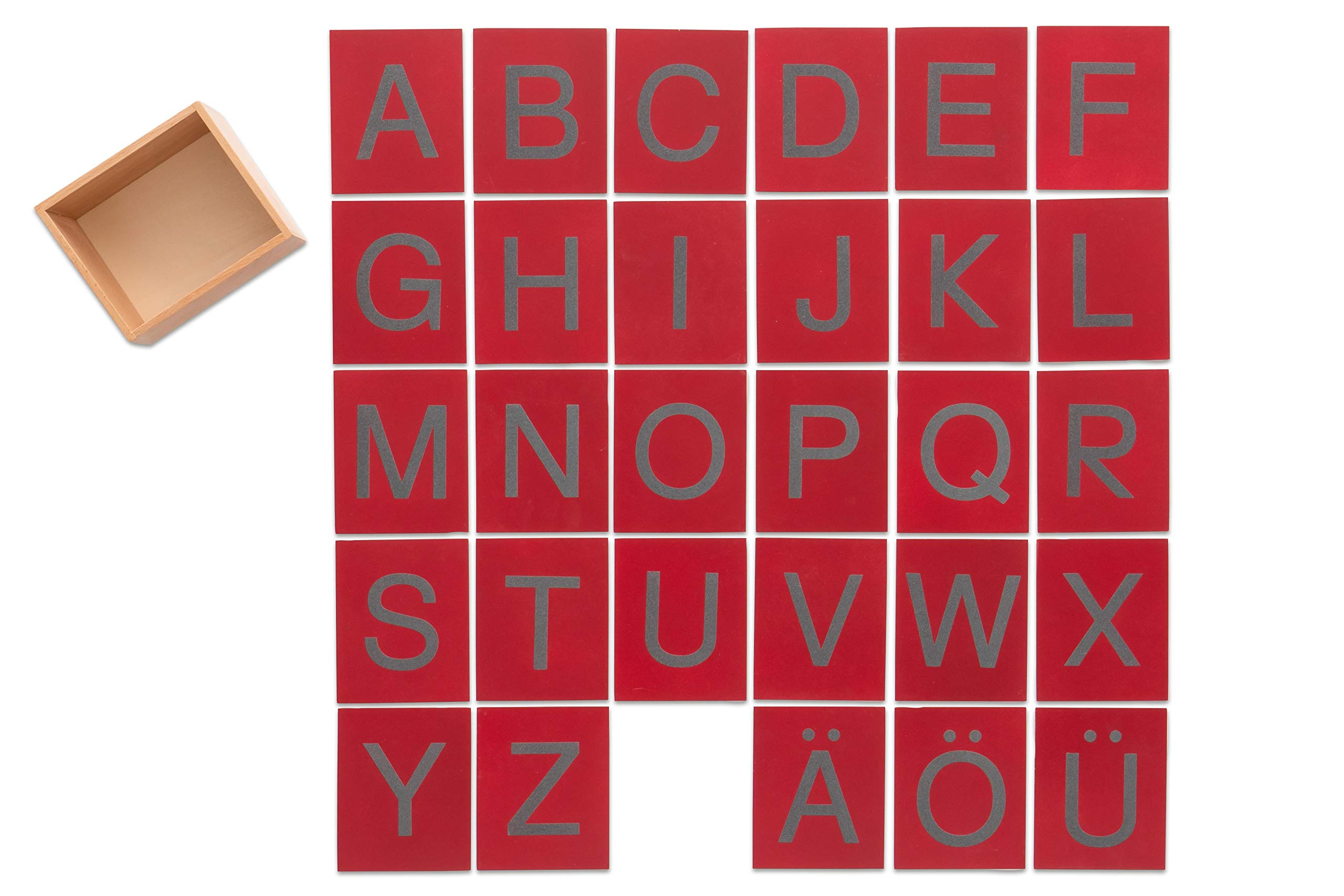 Betzold - Fühl- und Tastplatten, Groß- und Kleinbuchstaben Alphabet Lernmittel Deutsch