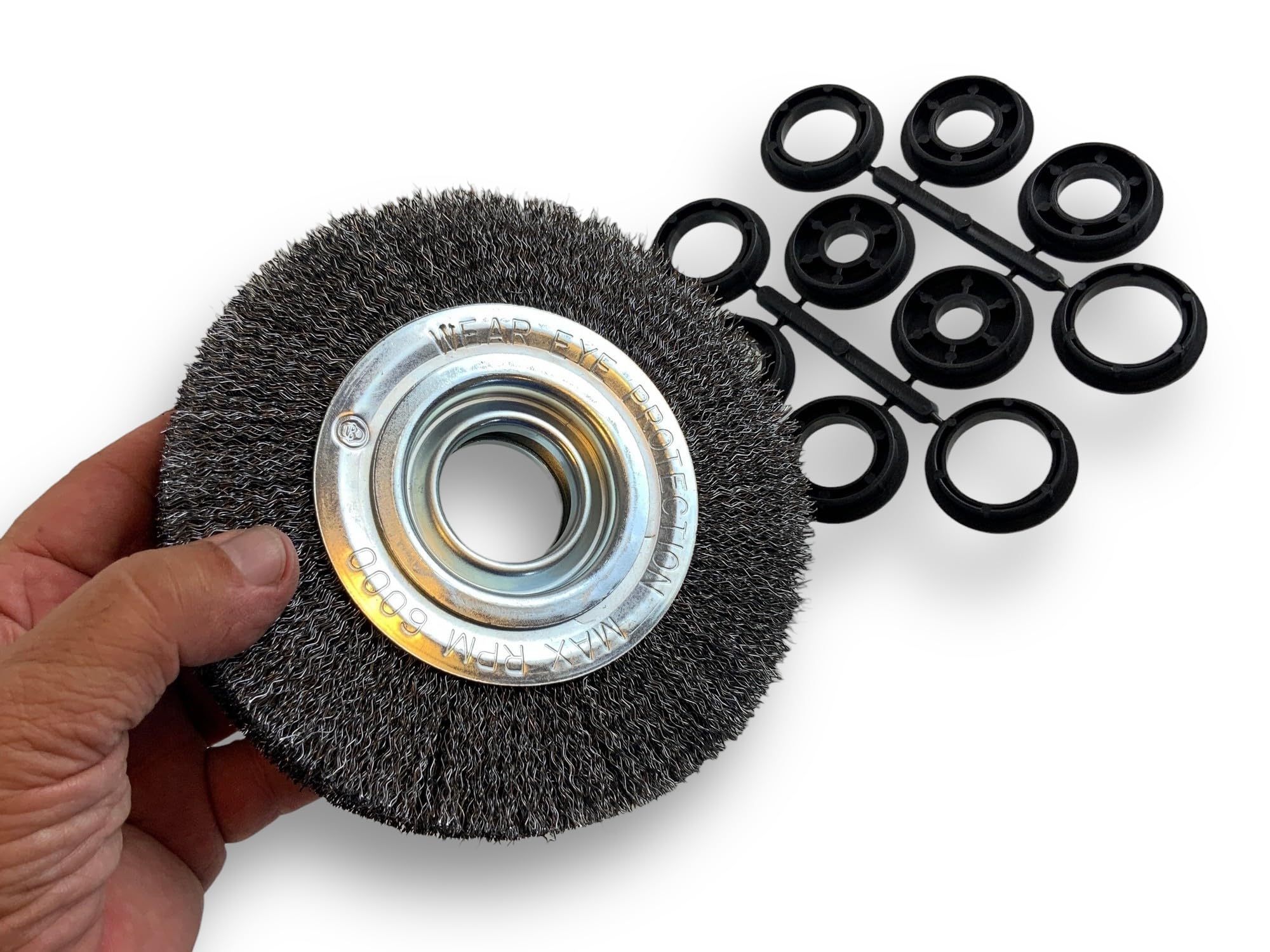 Kibros Brosse circulaire touret acier Ø 150 mm 3 rangs fil dur
