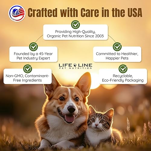 Miniatura 6 de Life Line - Aceite de salmón salvaje de Alaska para perros y gatos  Suplemento Omega-3 DHA y EPA para soporte de piel, abrigo, cerebro y corazón,