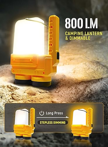 Miniatura 2 de Linterna LED recargable para campamento, linterna regulable con gancho, foco impermeable para emergencias de huracanes, al aire libre, senderismo y