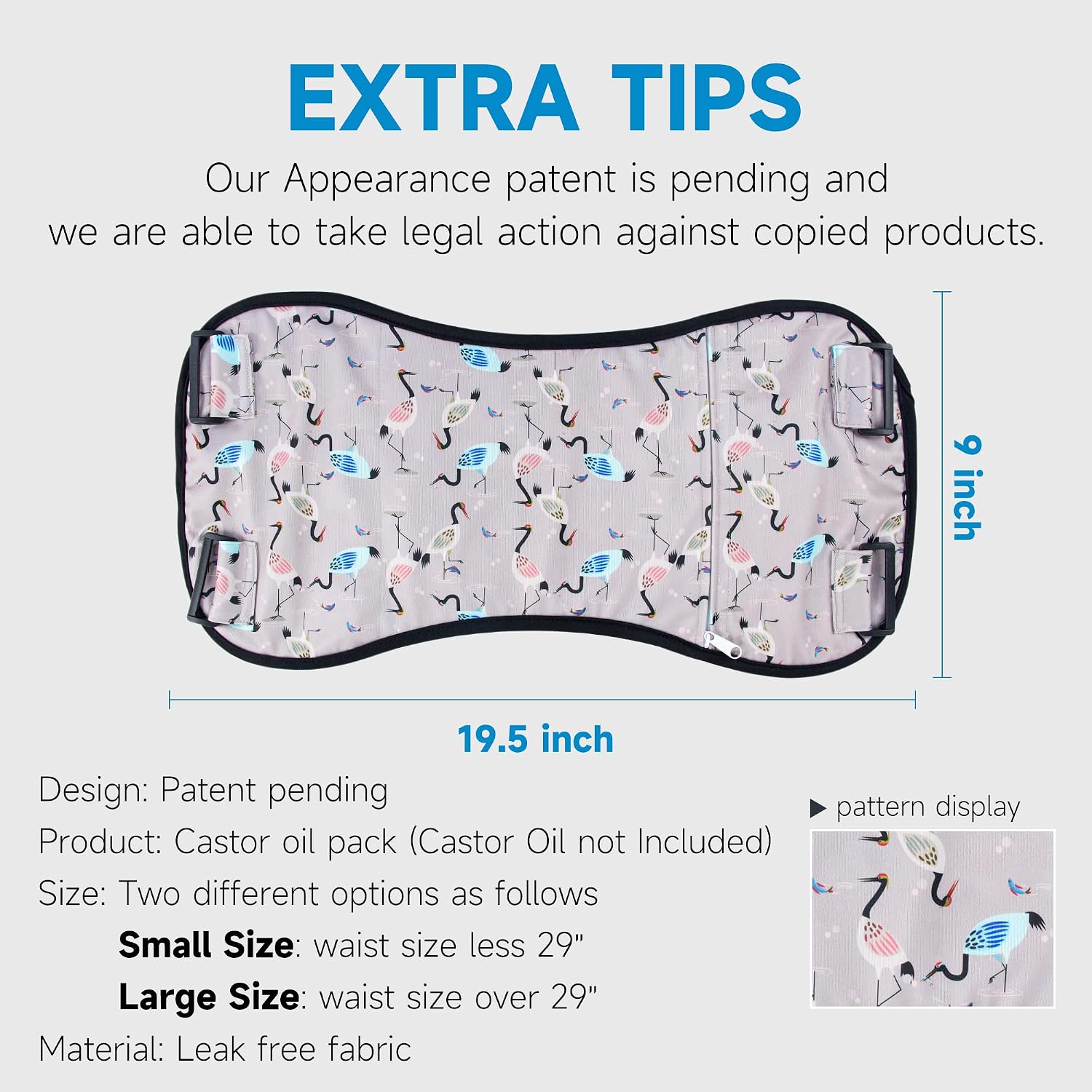 Langsprit Castor Oil Pack Castor Oil Pack Wrap, Organic Castor Oil Packs for Liver Detox, Inflammation, Reusable Castor Oil Pack Compress Castor Oil Packs kit