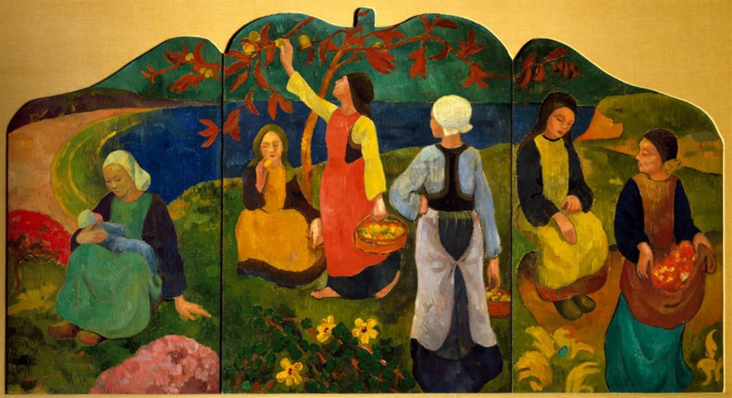 ARTXLXXBN Famous Print Painting Colorful Art Print of Pont by Paul Sérusier Canvas Art Decorations for Home Decor 60x90cm