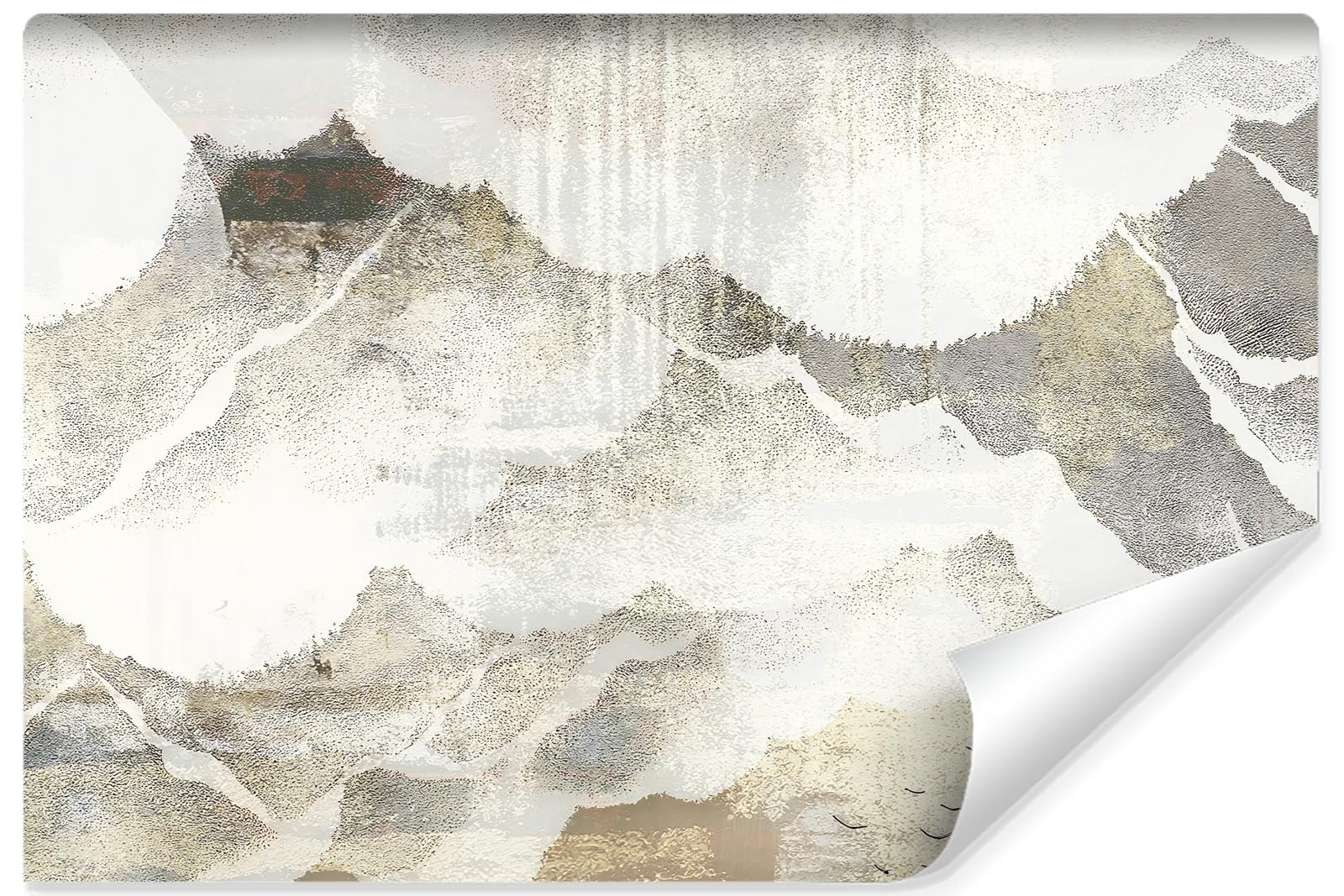 Papier peint mural 3D design béton pour créer un salon style loft moderne