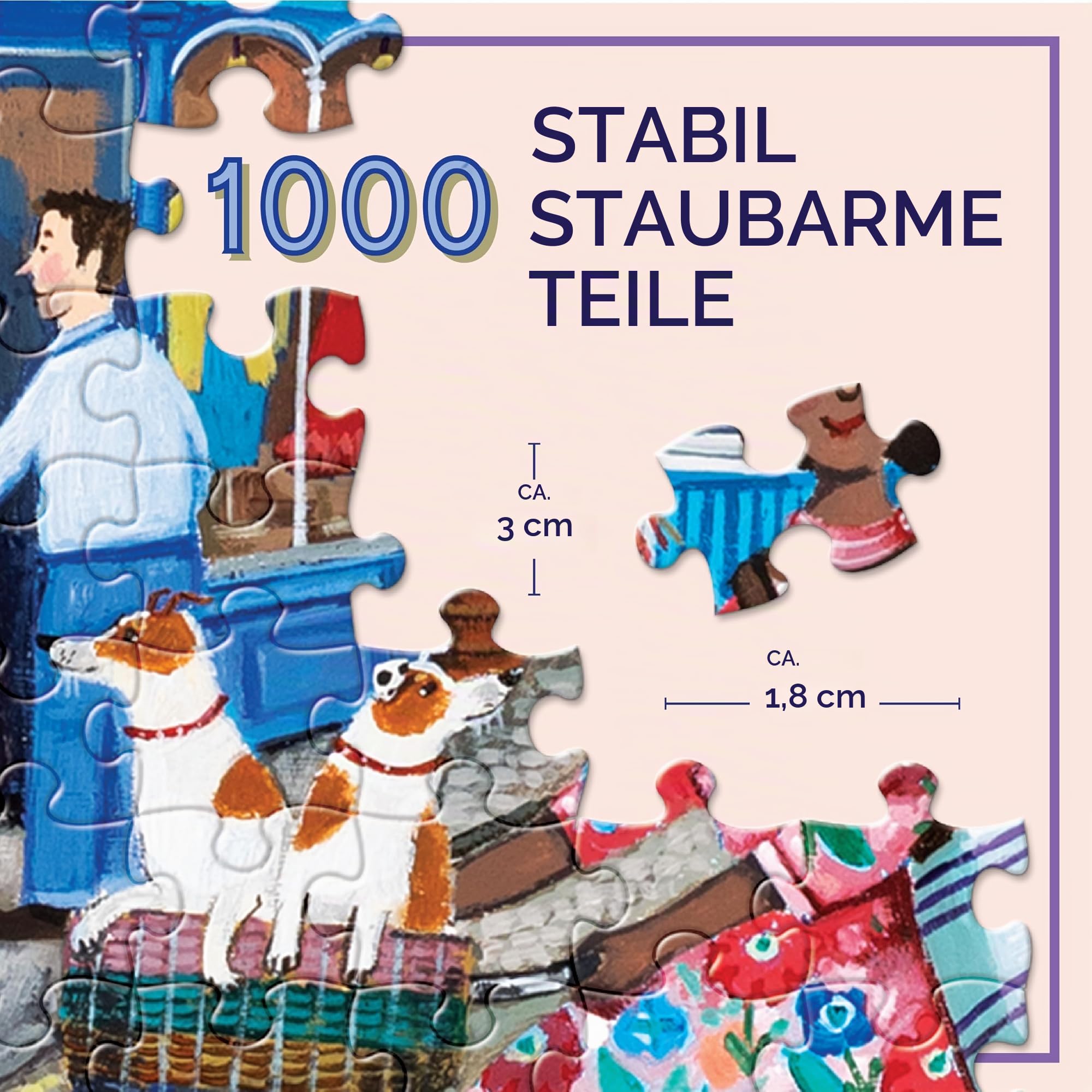 Eeboo Puzzle mit 1000 Teilen Village by The Sea – Puzzle für Erwachsene, 1000 Teile aus Karton – Maße des Puzzles 58,4 cm x 58,4 cm