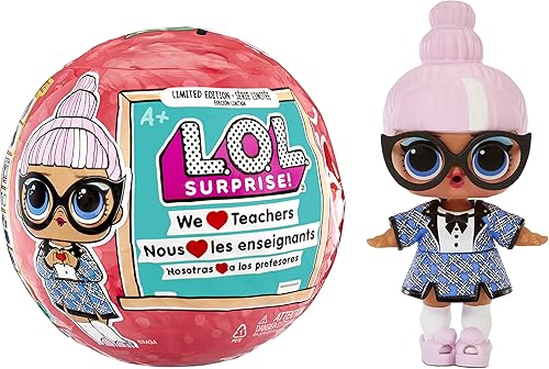 L.O.L. Surprise! MGA Cares Coleccionable, 7+ Sorpresas Edición Limitada Muñeca de Apreciación para Maestros con Accesorios Temáticos Escolares,