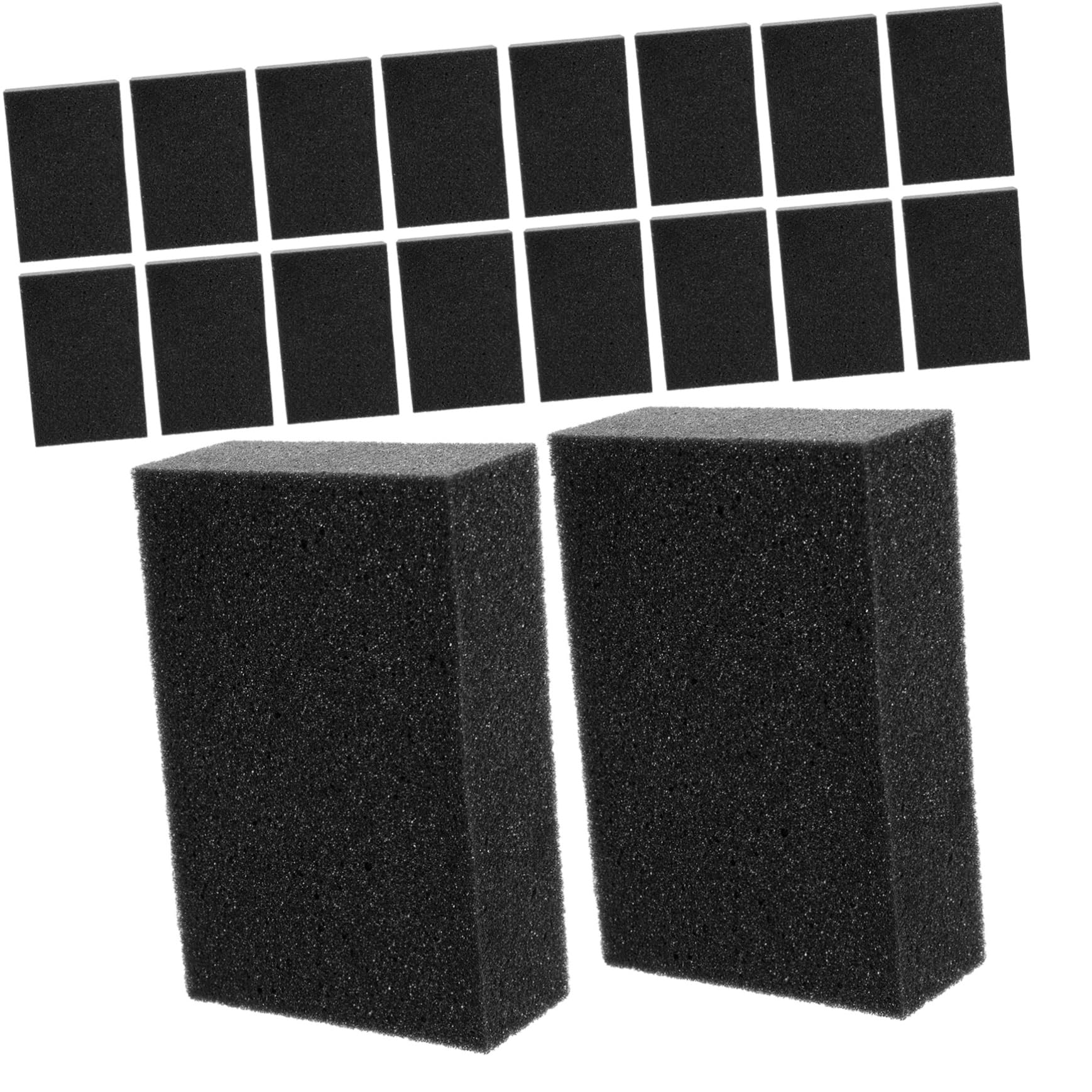 SEWOART 20pcs Black Sponge Block Manual Sanding Sponge Tools for Wood Multi-Function Sponge Automotive Tools Abrasive Sanding Sponge Block Cleaning Sponge Car Polishing Block