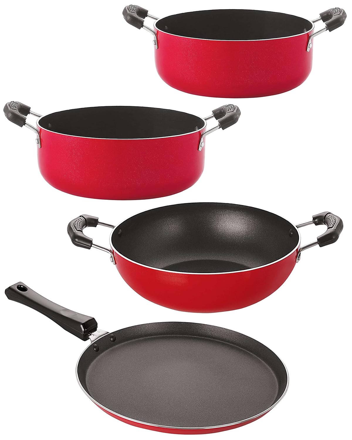 Nirlon Non Stick Kitchenware Cooking Utencil Gift Set of 4 Pieces (FT12_KD14_CS26_CS24) Nirlon Non Stick Kitchenware Cooking Utencil Gift Set of 4 Pieces (FT12_KD14_CS26_CS24)