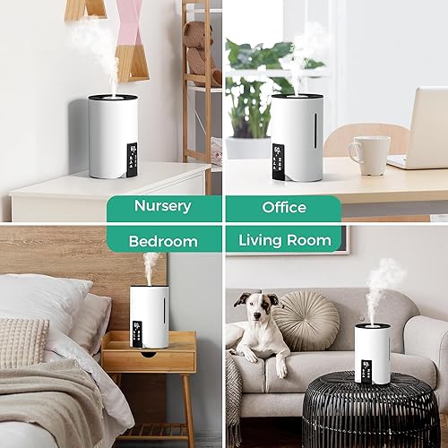 Miniatura 6 de Humidificadores para dormitorio, habitación grande, hogar, humidificador de niebla fría de 4L para aplicación inteligente y control de voz, difusor