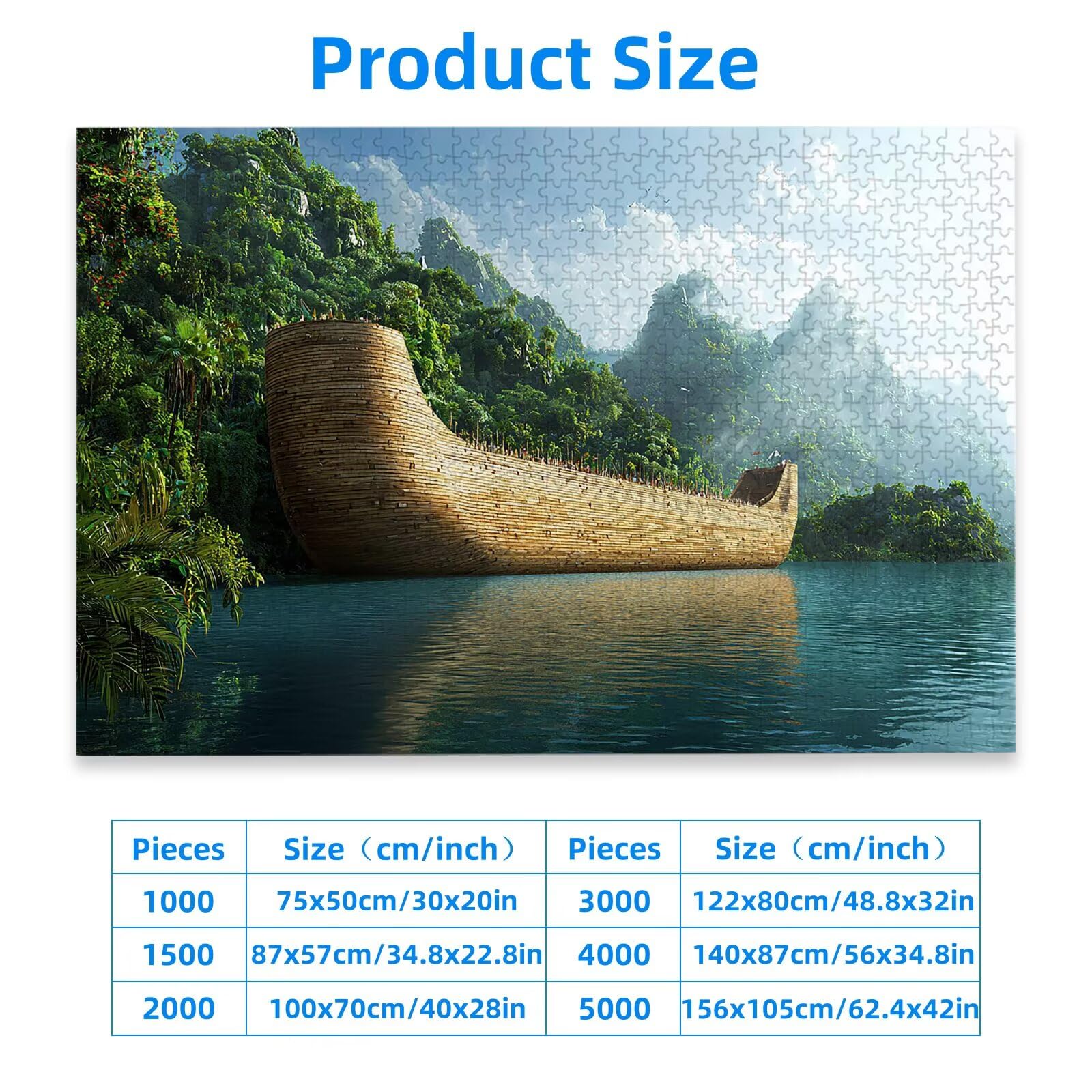 Puzzle 1000 Pezzi per Adulti, Puzzle Barca1000 Pezzi Arte per Adulti e Ragazzi, Misura: 75x50 cm, Puzzles Tropicale in Legno Impegnativi, Puzzles per Idea Regalo Donna e Uomo, Decorazioni Casa, -3452