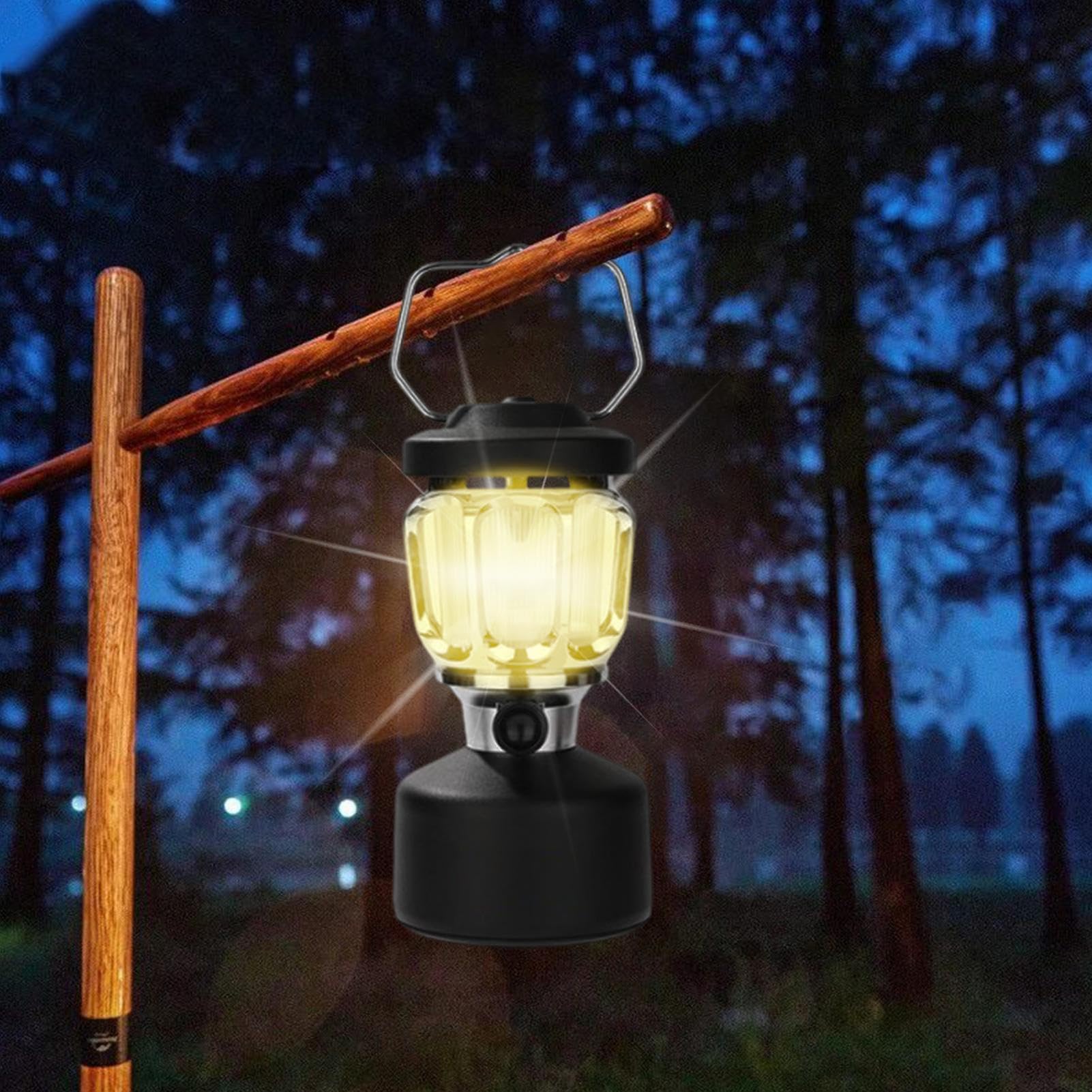 Carga de Luces de Campamento Linterna Recargable de la Linterna LED Que acampa con la Prenda Impermeable del Banco IPX4 del Poder multicolora