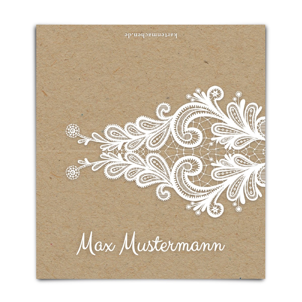 Tischkarten Hochzeit (40 Stück) Platzkarten Namenskarten - Rustikal Kraftpapier