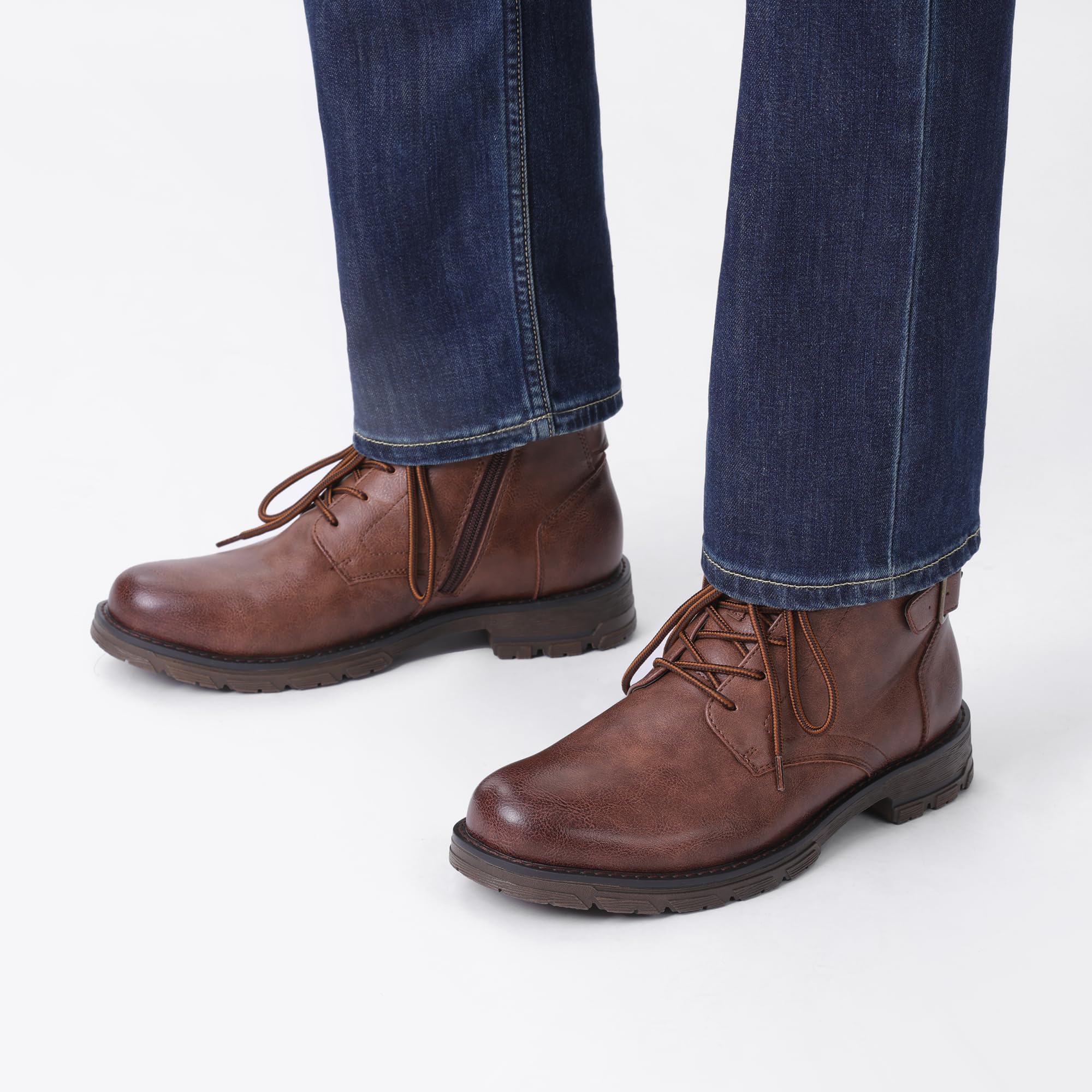 Bruno Marc Botas de Moto Hombre de Forro Malla Transpirable Botas Militares con Tobillo Aolchada Botines Vestir Invierno